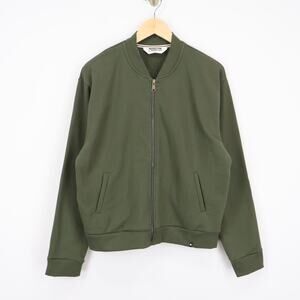 American Giant Women's Fleece Bomber Jacket Deep Olive Size XL NWOT